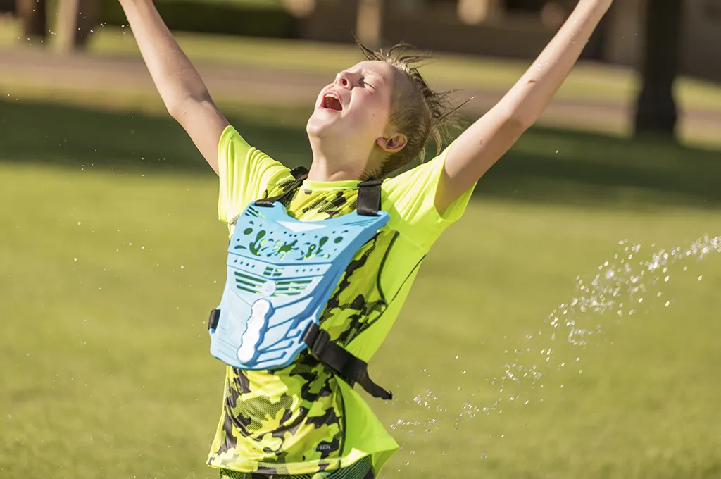 GameTruck WaterTag team battle with collection vests and water guns